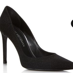 Stuart Weitzman Woman Black Bead Nappa Curvia Pump